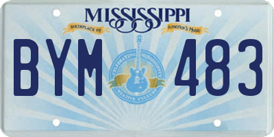 MS license plate BYM483