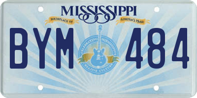MS license plate BYM484