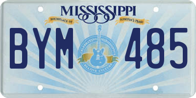 MS license plate BYM485