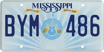 MS license plate BYM486