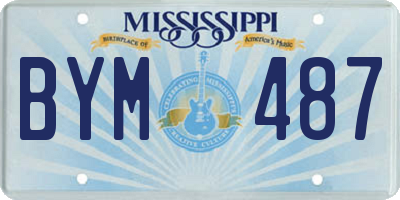MS license plate BYM487