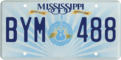 MS license plate BYM488