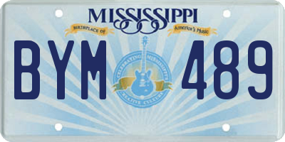 MS license plate BYM489