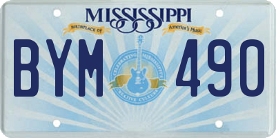 MS license plate BYM490