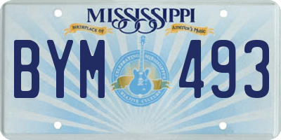 MS license plate BYM493