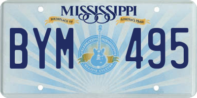 MS license plate BYM495