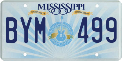 MS license plate BYM499