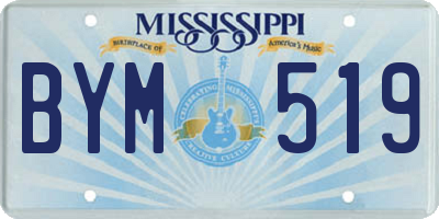 MS license plate BYM519