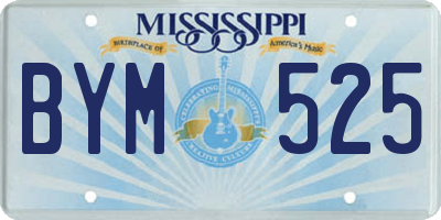 MS license plate BYM525