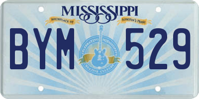 MS license plate BYM529