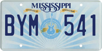MS license plate BYM541