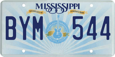 MS license plate BYM544