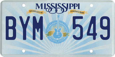 MS license plate BYM549