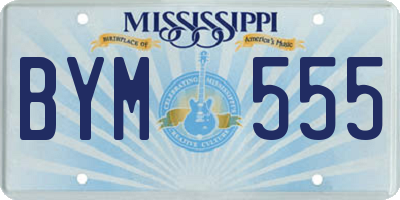 MS license plate BYM555