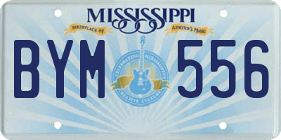 MS license plate BYM556