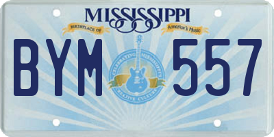 MS license plate BYM557