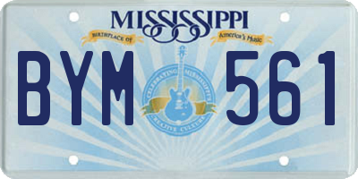 MS license plate BYM561
