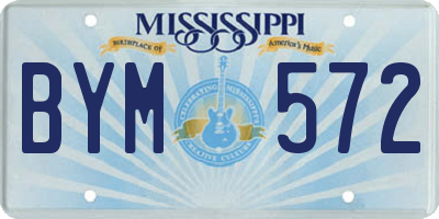 MS license plate BYM572