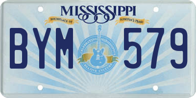 MS license plate BYM579