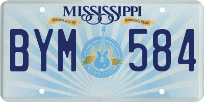 MS license plate BYM584