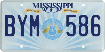 MS license plate BYM586