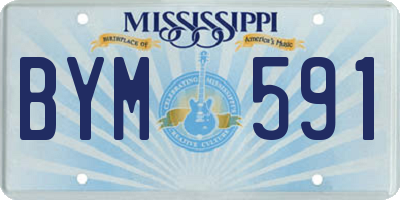 MS license plate BYM591