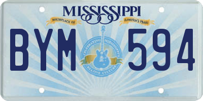 MS license plate BYM594