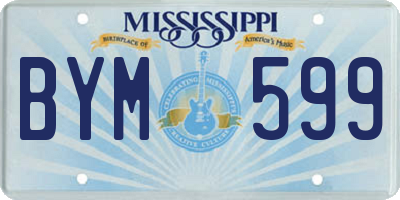MS license plate BYM599