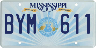 MS license plate BYM611