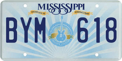 MS license plate BYM618