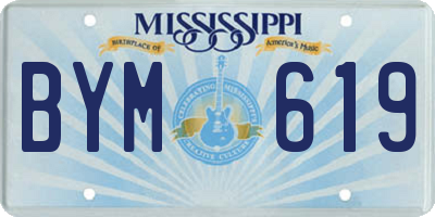 MS license plate BYM619