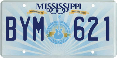 MS license plate BYM621