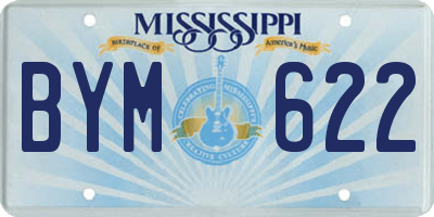 MS license plate BYM622