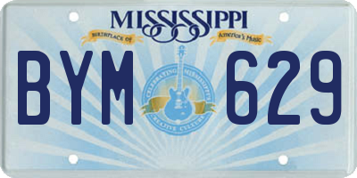 MS license plate BYM629