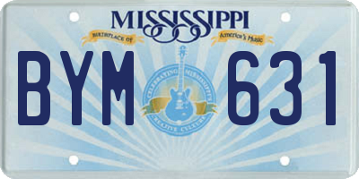 MS license plate BYM631