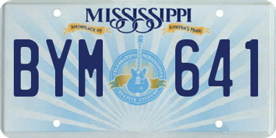 MS license plate BYM641