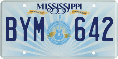 MS license plate BYM642