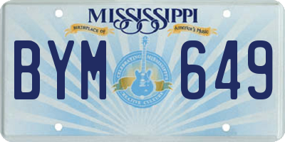 MS license plate BYM649