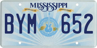MS license plate BYM652