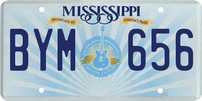 MS license plate BYM656