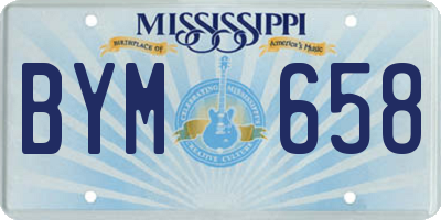 MS license plate BYM658