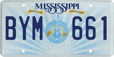 MS license plate BYM661