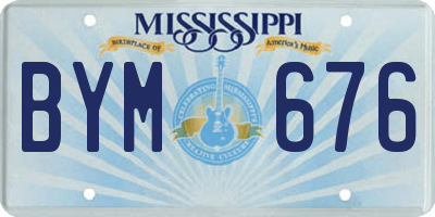 MS license plate BYM676