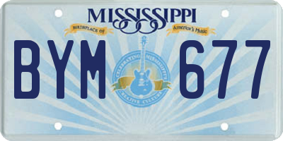 MS license plate BYM677