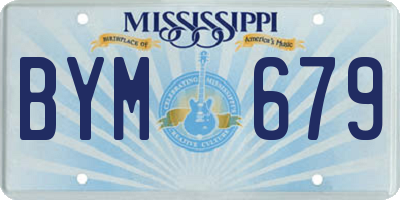 MS license plate BYM679