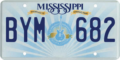 MS license plate BYM682