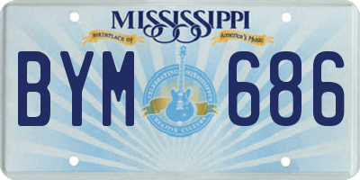 MS license plate BYM686