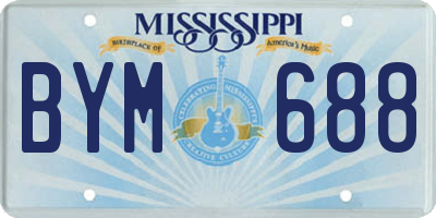 MS license plate BYM688