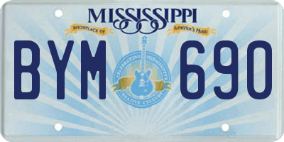 MS license plate BYM690