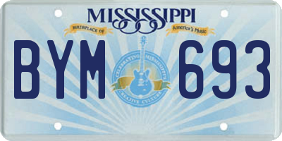 MS license plate BYM693